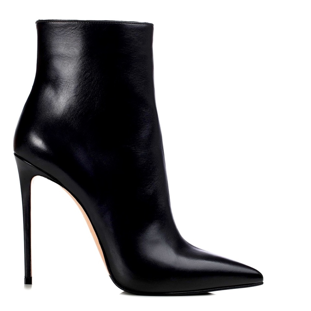 Le Silla 120 mm Black nappa leather ankle boot